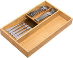 guiogc Bamboo silverware tray organizer, Utensil Holder and Cutlery Tray - Image 4