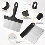 Grill Scraper&Bench Scraper Set，Food Scraper - Image 3
