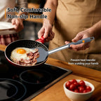 Silicone Spatula Set of 2, E-far Solid & Slotted Turner - Image 4