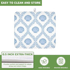 Summer Sea Shell Drying Mat 18x16 Inch, Light Blue Drying Mat - Image 5