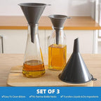 Plastic Kitchen Funnel Set of 3, Round Kitchen Funnels - Image 4