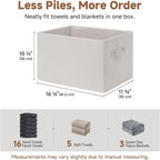 StorageWorks Foldable Shelf Organizer Bins, Closet Storage Baskets - Image 3