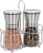 Premium Stainless Steel Salt and Pepper Grinder Set by Mincham