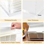 2 Pack Acrylic Paper Towel Holder, Countertop Napkin Dispenser - Image 4