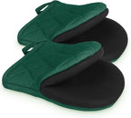 Short Oven Mitts, Heat Resistant 500°F, Silicone Grip Kitchen Gloves, Non-Slip by GOLDMEET
