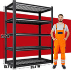 Set of 3 71"H Garage Shelving-3000LBS 5 Tier Storage Shelves, Adjustable Heavy - Image 3