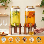 2 PCS 1.5 Gallon Glass Drink Dispenser, Beverage Dispenser - Image 6