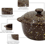 10 Oz Ceramic Mini Cocotte Set 4-Pack, Oven Safe Stoneware Casserole Dishes - Image 3