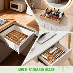 Bamboo Silverware Organizer, Bamboo Kitchen Drawer Cutlery Organizer, Utensil - Image 5