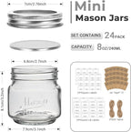 Eathtek 8 oz Glass Mason Jars - Image 2