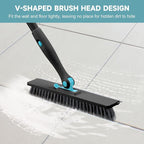 nacena Shower Scrubber with Long Handle, 4 in 1 Tile Tub Scrubber Brush with 3 - Image 5
