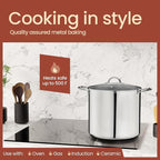 Stainless Steel Stockpot with Tempered Glass Lid 24 Quart, Durable 18/0 - Image 3
