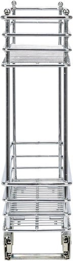 Household Essentials Chrome 2-Tier Sliding Cabinet Organizer - Image 8