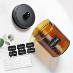 Amolliar Amber Glass Qtip Holder, Apothecary Jars - Image 4