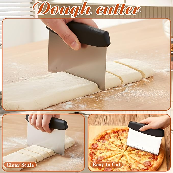 10 Pcs Stainless Steel Pastry Biscuit Cutter Set Include 3 Cup Flour Sifter - Image 5