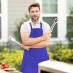 Adjustable Bib Apron 100% Polyester Kitchen Aprons Waterdrop Resistant Aprons - Image 3