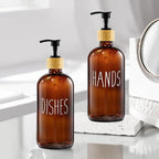 2 Pack Soap Dispenser, 17 Oz Refillable Glass Soap Dispenser - Image 6