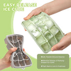 Silicone Ice Cube Trays with Lid, Easy Release Ice Molds, Reusable and - Image 2