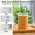 77L 5 Pack Glass Measuring Cup Set, High Borosilicate Liquid Glass Measure Cup - Image 3