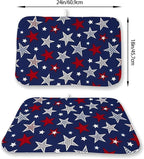4th of July Dish Drying Mat 18x24 Inch Navy Blue Red Stars Patriotic Decor - Image 6