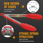 Hotec Silicone Kitchen Tongs for Cooking 9-Inch Serving Tongs - Image 6