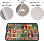Christmas Dish Drying Mats for Kitchen Counter Cute Xmas Holiday Dish Drainer - Image 3