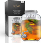 Fluted 1-Gallon Drink Dispenser. Glass Beverage Dispenser - Image 7
