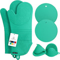 Rorecay 6pcs Oven Mitts and Pot Holders Sets Heat Resistant 500 Degrees by Rorecay