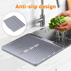 Silicone Dish Drying Mat for Kitchen Counter, Dish Drying Pad, Non-Slip Drain - Image 5