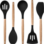 Herogo 5-Piece Cooking Utensils Set, Silicone Kitchen Utensils Set by Herogo