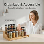 JinDoWin Spice Rack Organizer For Cabinet, Spice Organization For Cabinet - Image 4
