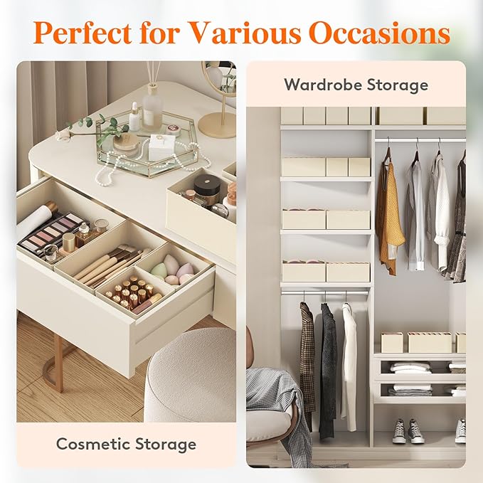 Lifewit 16 Pack Drawer Organizer, Dresser Underwear Drawer Organizer Bins - Image 8