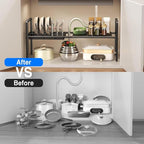Mustorn Pots and Pans Organizer Under Cabinet, Expandable 1 Tier Under Sink - Image 4