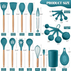 HaWare Kitchen Cooking Utensils Set, 23-Piece Silicone Kitchen Utensils Spatula - Image 2