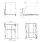 Dowell B18 Aluminum Base Wastebasket Pullout - Image 7