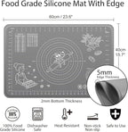 Silicone Baking Mat 24" x 16" Extra Thick Non-stick Pastry Mat - Image 3
