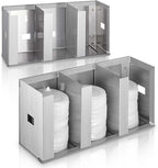 Hicarer 3 Compartments Stainless Steel Cup Dispenser by Hicarer