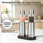 StarOcean Electric Salt and Pepper Grinder Set, Automatic Gravity Grinder - Image 3