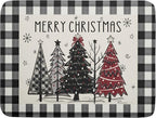 Merry Christmas Tree Dish Drying Mat by Aytipun