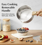 KOCH SYSTEME CS Stainless Steel Saucepan Set 1.5QT & 2QT & 3QT, Stainless Steel - Image 2