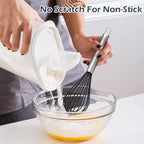 Silicone Whisk, Stainless Steel Wire Whisk Set - Image 2