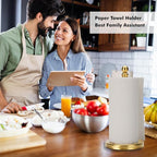 Gold Paper Towel Holder Countertop, Standing Paper Towel Roll Holder - Image 5