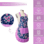Vintage Floral Apron for Women - Image 8