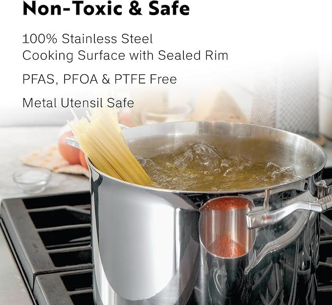 8 Quart Stainless Steel Stock Pot - Image 4