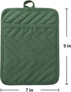 Anyi Pot Holders and Oven Mitts 7" X 9" Heat Resistant Cotton Pocket Pot Holder - Image 7