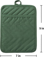 Anyi Pot Holders and Oven Mitts 7" X 9" Heat Resistant Cotton Pocket Pot Holder - Image 7