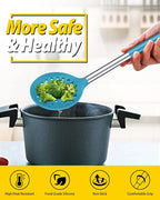 Kitchen Ladle Strainer Set of 2 Large Slotted Spoon - Image 4
