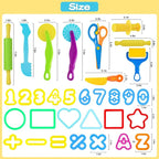 LCY WEDSHI Dough Tool Set, Dough Accessories Includes Alphabet Numbers Shapes - Image 4
