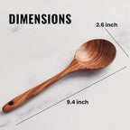 Zulay Kitchen 9.4" Teak Wooden Cooking Spoon – Durable, Non-Stick Wooden Utensil - Image 7