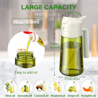 Vakoo Oil Sprayer for Cooking, 2 in 1 Oil Dispenser for Kitchen, 16oz/470ml - Image 5